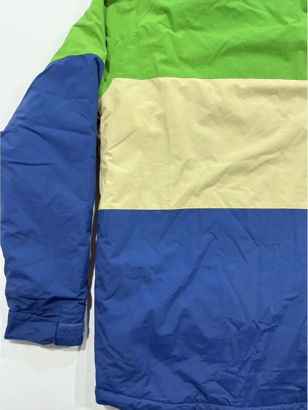 Burton Dryride Jacket Youth Large 14/16 Blue Green Snowboard Ski Hooded Coat